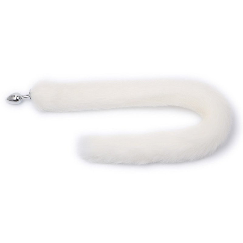 Kiotos Plug avec queue Fourrure 7 x 3.4 cm Blanc
